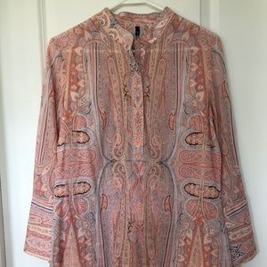 Tahari Printed tunic shirt